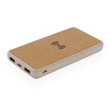Logotrade meene foto: Korgi- ja nisukõrrega 8000 mAh 5W juhtmevaba akupank