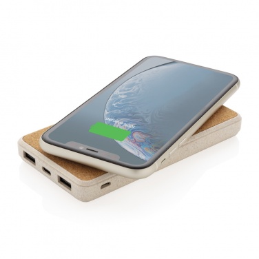 Logo trade ärikingitused foto: Korgi- ja nisukõrrega 8000 mAh 5W juhtmevaba akupank