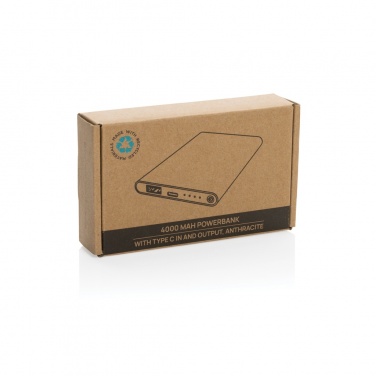 Logotrade firmakingi foto: RCS-i taaskasutatud plastist/alumiiniumist 4000 mah C-tüüpi akupank