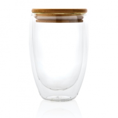 Logo trade ärikingid foto: Kaheseinaline boorsilikaatklaas bambusest kaanega 350ml