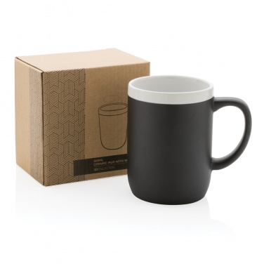 Logotrade reklaamkingituse foto: Valge äärega keraamiline kruus 300ml