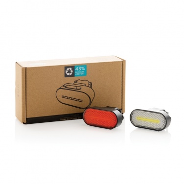 Logo trade firmakingituse pilt: Lumino RCS taaskasutatud plastikust USB-taaslaetav rattatulede komplekt