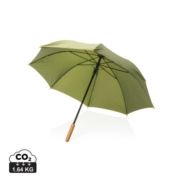 Logotrade ärikingi foto: 23" Impact AWARE™ RPET 190T automaatselt avatav bambusest vihmavari