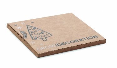 Logotrade reklaamtoote foto: Puidust jõulukuulike kuuseseemnetega