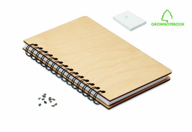 Logotrade firmakingid pilt: A5 kasepuidust märkmik GROWBOOK™