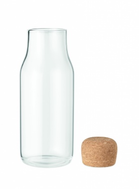 Logo trade reklaamtoote pilt: Klaaspudeli korgist kaas 600 ml