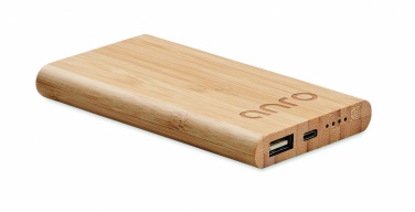 Logotrade reklaamkingituse foto: 4000 mAh bambusest akupank