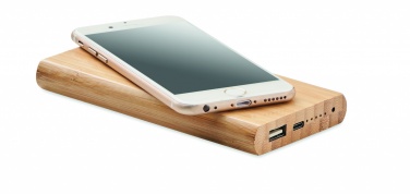 Logotrade reklaamtoote foto: 6000 mAh bambusest akupank