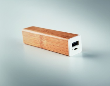 Logotrade firmakingi foto: Bambusest akupank 2200 mAh POWERBAM