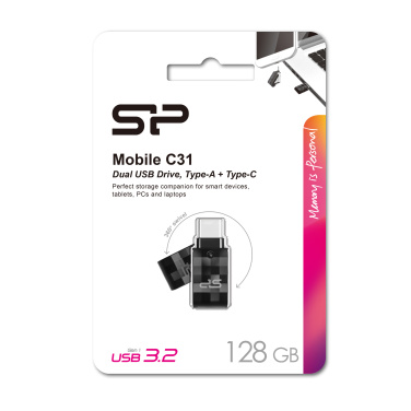 Logotrade reklaamkingituse foto: Pendrive USB/tüüp - C Silicon Power Mobile C31 3.0 OTG