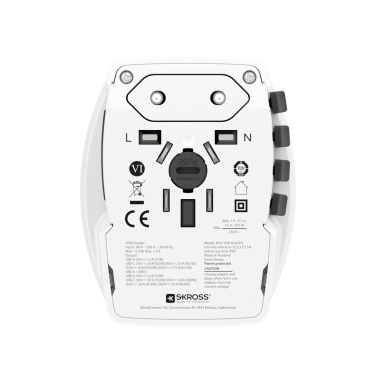 Logo trade firmakingitused foto: SKROSS World Travel Adapter MUV 65W PD USB C kaabliga