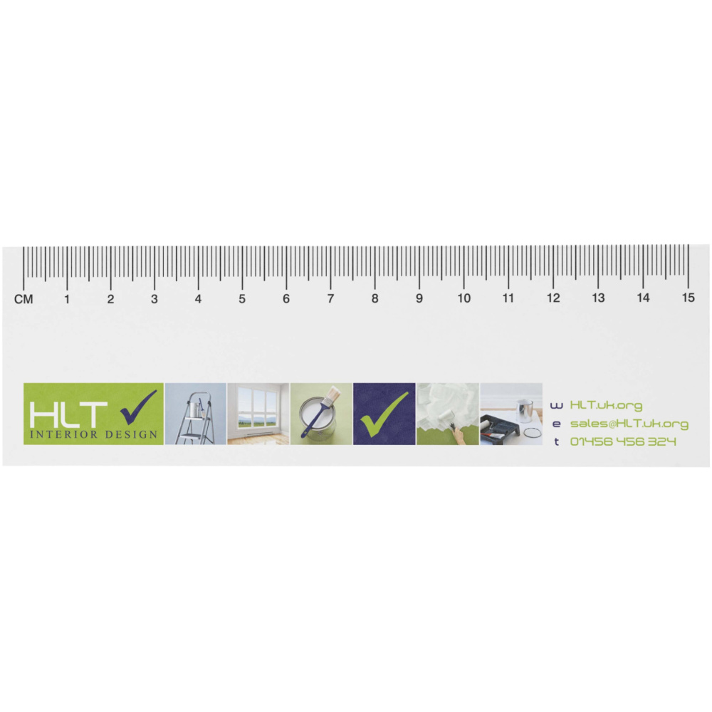 Logotrade reklaamtooted pilt: Sticky-Mate® taaskasutatud kleeppaberid trükitud 15 cm joonlauaga