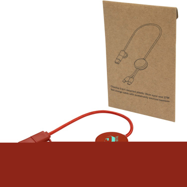 Logo trade firmakingituse pilt: Citala 5-in-1 taaskasutatud plastist 30 cm kiirlaadimiskaabel