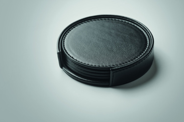 Logotrade firmakingituse foto: POSA 4 PU nahast tassialuste komplekt