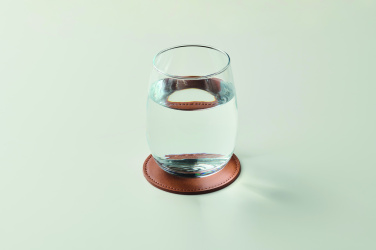 Logo trade firmakingid foto: Ümmargune PU-nahast tassialus