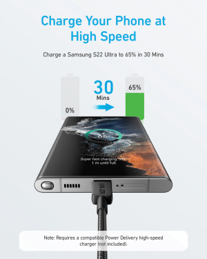 Logo trade meene pilt: Anker USB-C - USB-C kaabel, 1,8 meetrit 60W