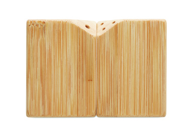 Logo trade firmakingi pilt: Bambusest soola- ja piprakomplekt BOTH