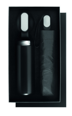 Logotrade meened pilt: HITHERE kinkekomplekt termospudeli ja vihmavarjuga