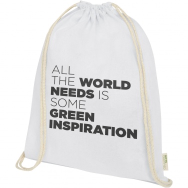 Logotrade liikelahja tuotekuva: Orissa 100 g/m² organic cotton drawstring bag 5L