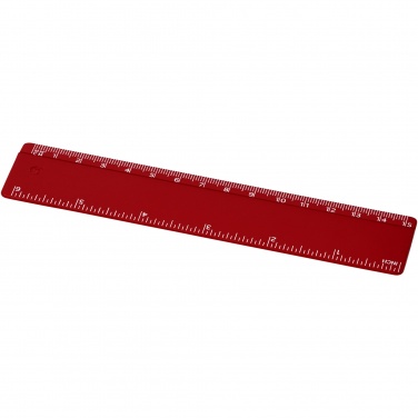 Logotrade mainostuote tuotekuva: Renzo-viivain, 15 cm, muovinen