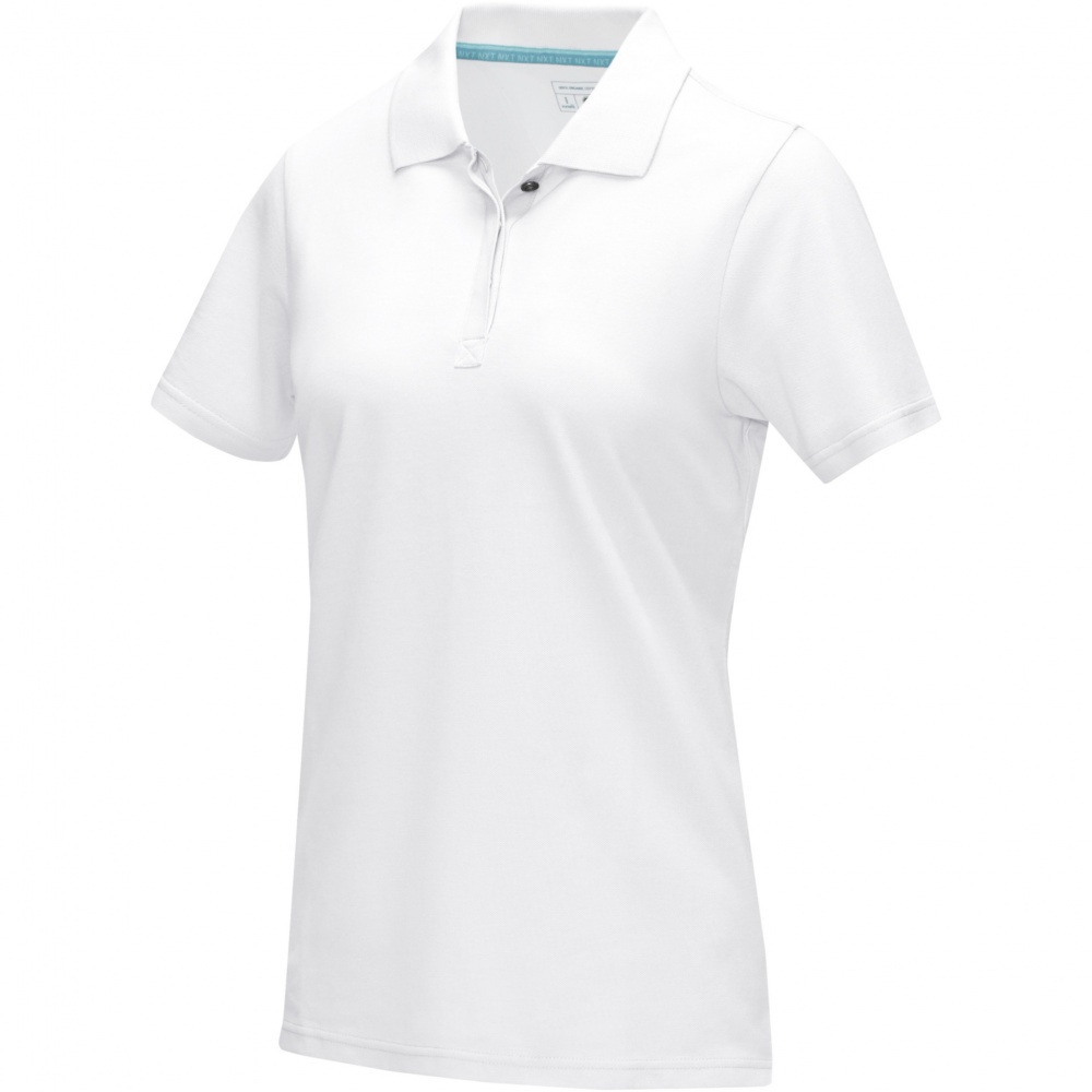Logotrade mainoslahja tuotekuva: Graphite short sleeve women’s organic polo