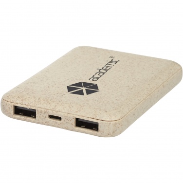 Logo trade liikelahja mainoslahja tuotekuva: Asama-varavirtalähde, 5 000 mAh, vehnänolkea