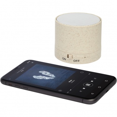 Logotrade mainoslahjat ja liikelahjat tuotekuva: Kikai Bluetooth® -kaiutin, vehnänolkea