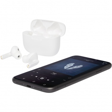 Logo trade liikelahja kuva: Essos 2.0 True Wireless -nappikuulokkeet kotelossa, jotka muodostavat laiteparin automaattisesti