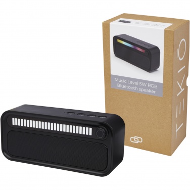 Logotrade liikelahjat mainoslahjat tuotekuva: Music Level 5 W:n Bluetooth®-kaiutin RGB tunnelmavalolla