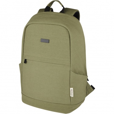 Logotrade liikelahja tuotekuva: Joey 15,6" GRS-kierrätetystä kankaasta valmistettu varkaudenestoreppu kannettavalle 18 l