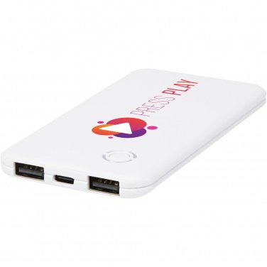 Logotrade mainostuotet kuva: Slender dual ohut varavirtalähde, 4 000 mAh