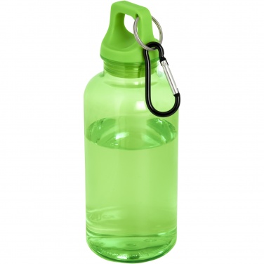 Logo trade mainostuote kuva: Oregon 400 ml:n RCS-sertifioidusta kierrätetystä muovista valmistettu vesipullo karabiinihaalla