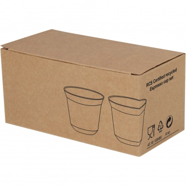 Logotrade liikelahjat mainoslahjat tuotekuva: Duo 80 ml:n RCS-sertifioidusta ruostumattomasta teräksestä valmistettu espressomukisarja 