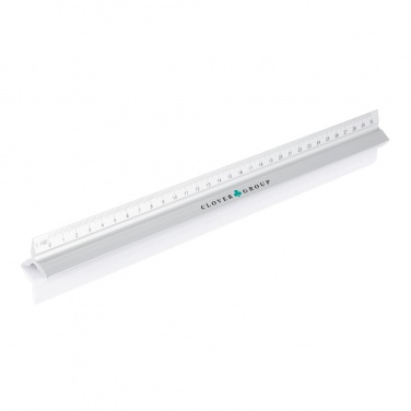 Logotrade mainostuote tuotekuva: Alumiininen kolmikulmaviivoitin - 30 cm