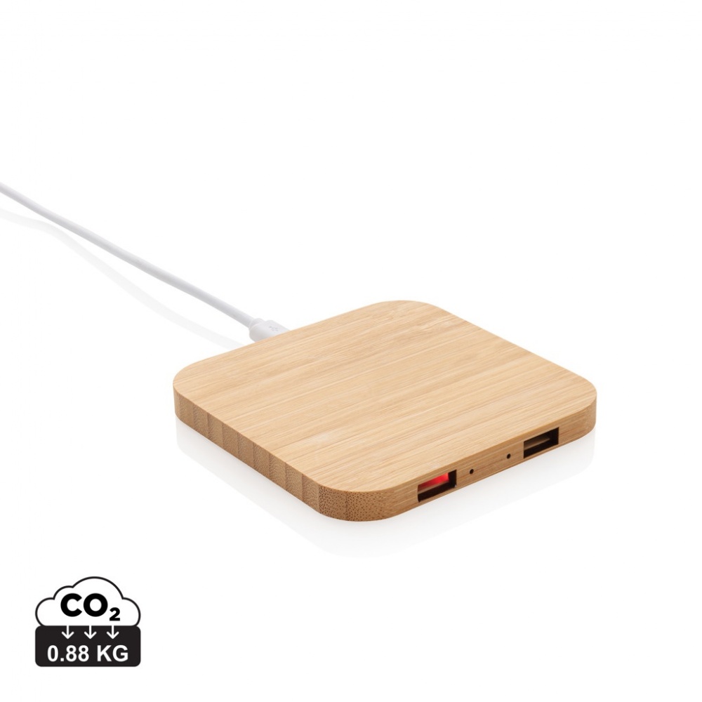 Logo trade liikelahjat tuotekuva: 5W bambulaturi USB:llä
