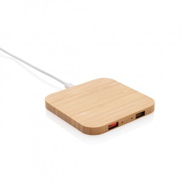 Logo trade liikelahja kuva: 5W bambulaturi USB:llä