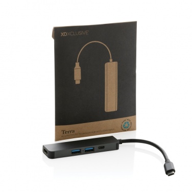 Logotrade mainostuote tuotekuva: Terra hub HDMI tulolla kierrätetystä alumiinista