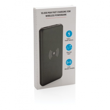 Logotrade liikelahja mainoslahja kuva: 10 000 mAh:n 10W langaton PD-varavirtalähde