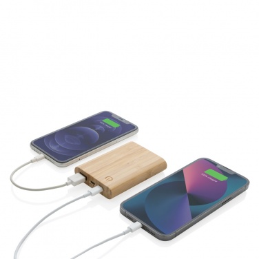 Logotrade mainoslahjat kuva: 5000 mAh varavirtalähde bambusta