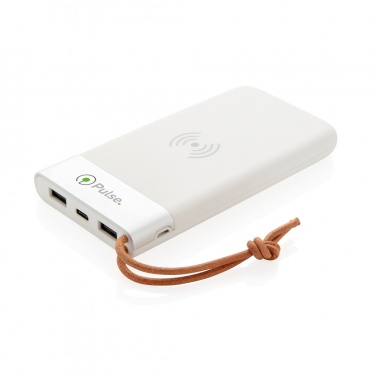 Logo trade liikelahja kuva: Aria 8000 mAh 5 W:n langaton varavirtalähde