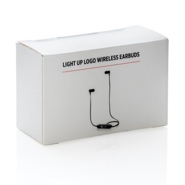 Logo trade mainoslahjat ja liikelahjat kuva: Light up logo langattomat nappikuulokkeet