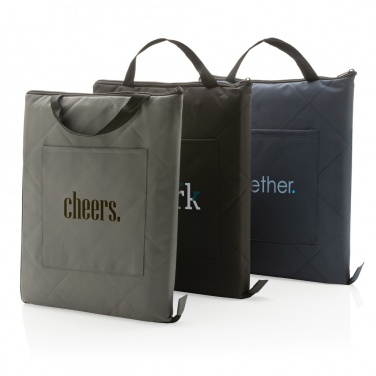 Logo trade mainoslahja ja liikelahja tuotekuva: Impact Aware™ RPET kokoontaitettava tikattu piknikpeitto