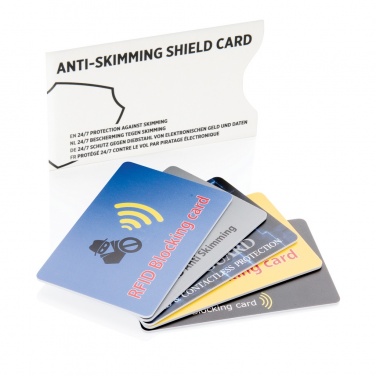 Logo trade liikelahja mainoslahja tuotekuva: Anti-skimming RFID kortti aktiivisella häirintäsirulla