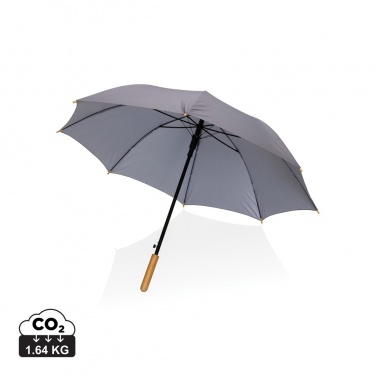 Logotrade mainostuote tuotekuva: 23" Impact AWARE™ RPET 190T auto-open bambusateenvarjo