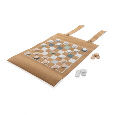 Logo trade mainostuote kuva: Britton taitettava backgammon -ja tammipelisetti korkista