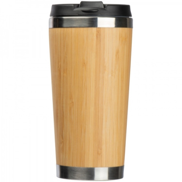 Logotrade mainostuotet kuva: Ruostumattomasta teräksestä valmistettu muki BAMBOOGARDEN 400 ml