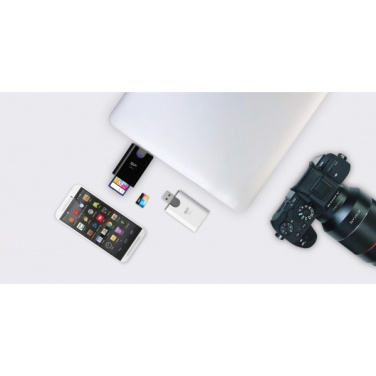 Logotrade mainoslahjat ja liikelahjat tuotekuva: MicroSD ja SD-kortinlukija Silicon Power Combo 3.1