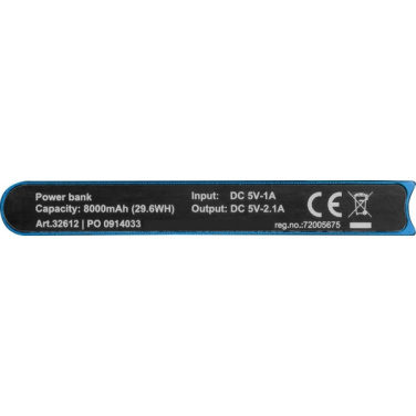 Logotrade mainoslahjat kuva: Virtapankki 8 000 mAh WOLFSBERG