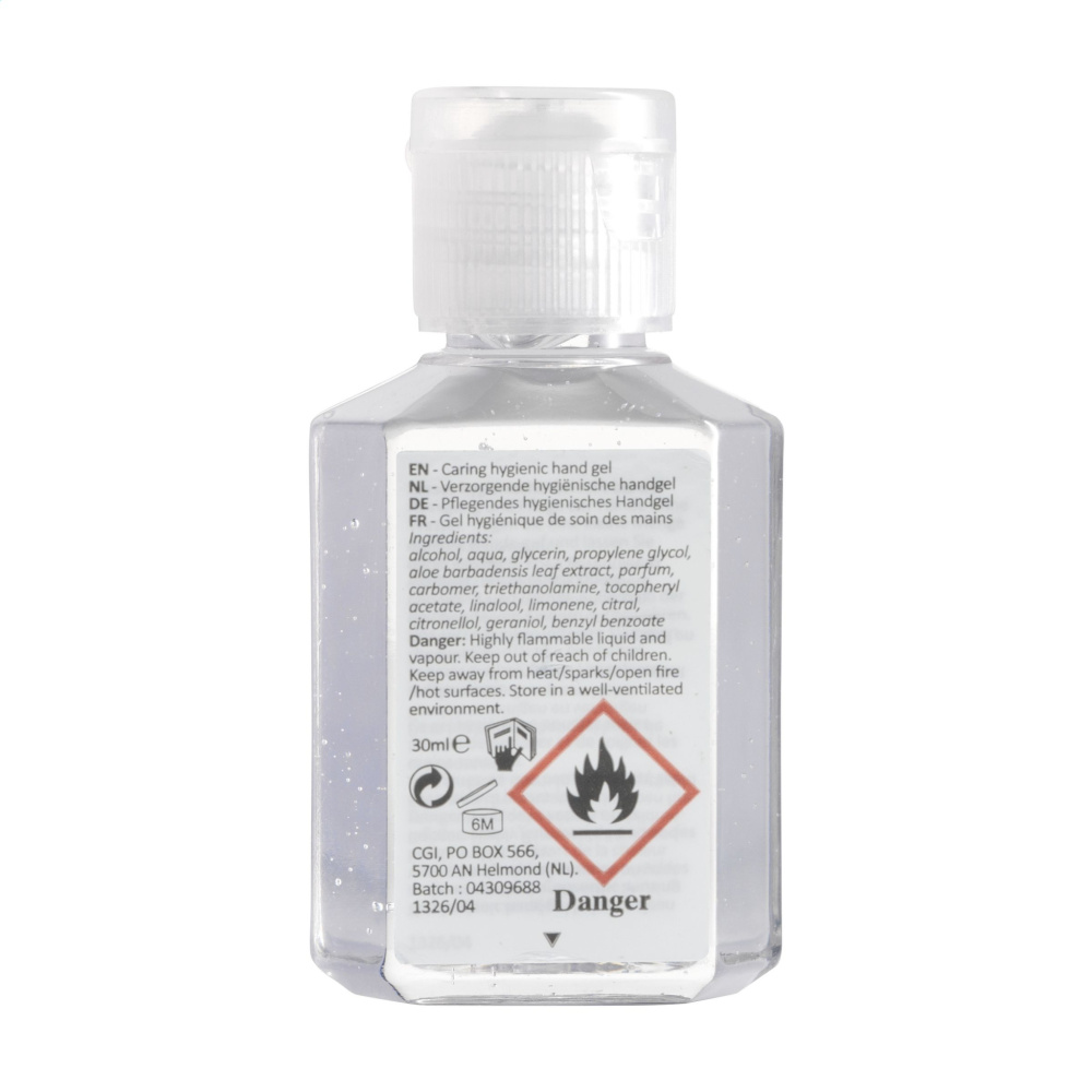 Logo trade mainoslahjat ja liikelahjat kuva: Caring Hygienic Hand Gel 30 ml