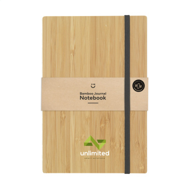 Logo trade liikelahjat tuotekuva: Bamboo Journal Naked Spine Paper Notebook A5